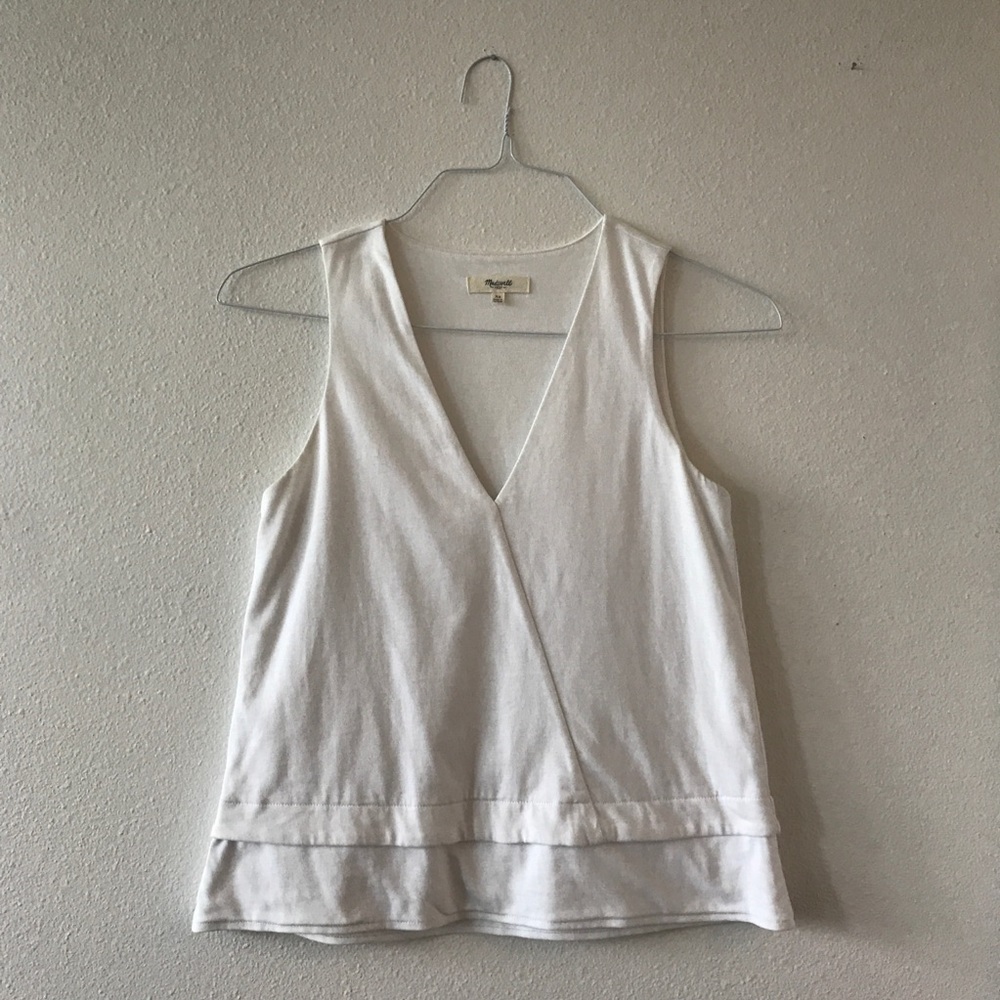 White Madewell grecian style top